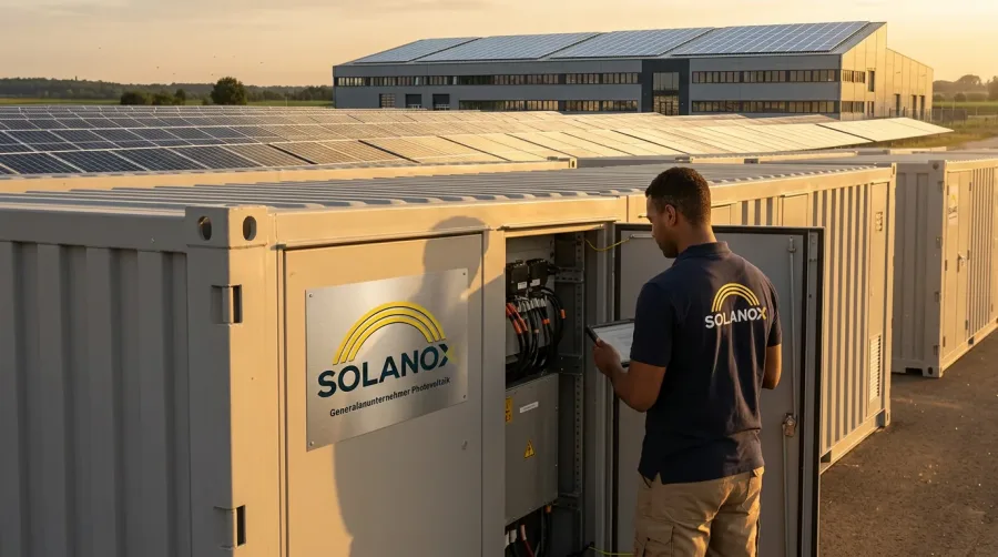 Gewerbe- und Großbatteriespeicher: Lastspitzen kappen, Eigenverbrauch maximieren, Energiekosten dauerhaft senken und Stromhandel.